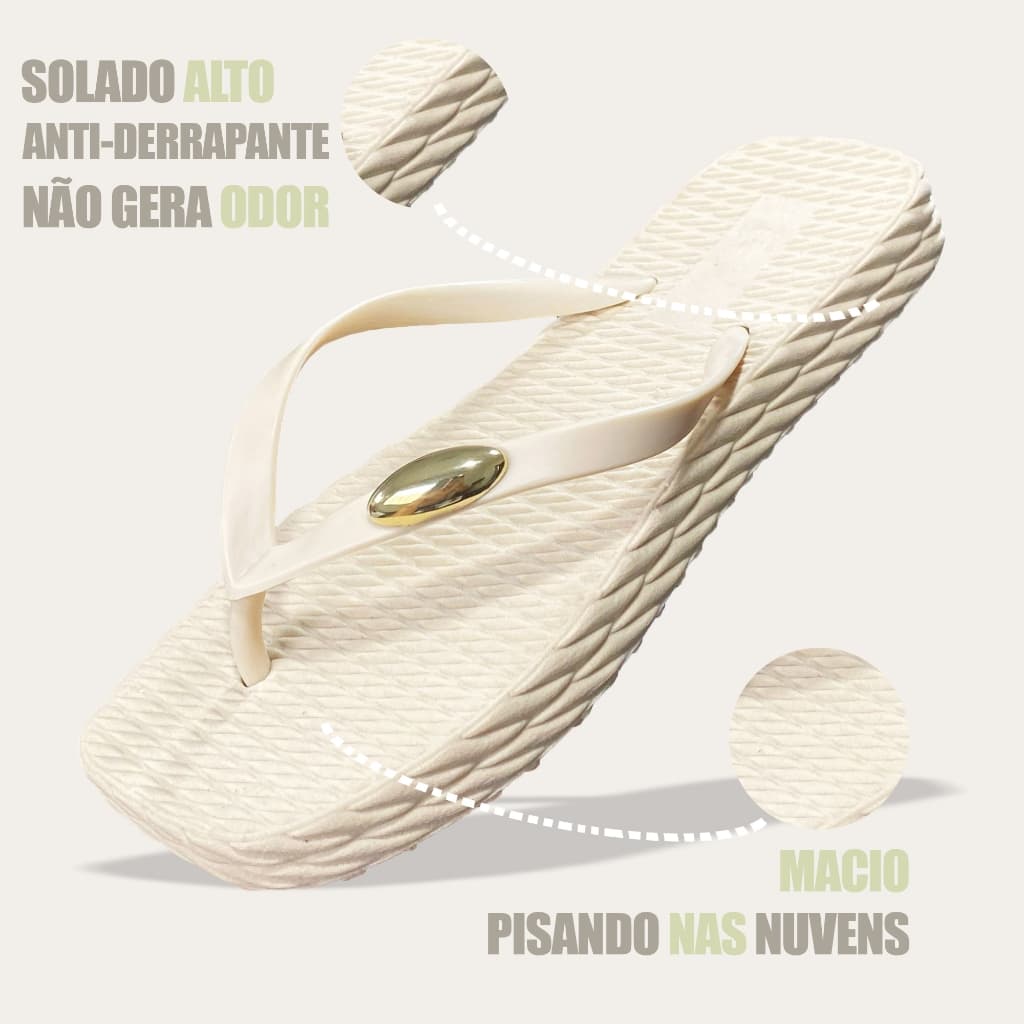 Chinelo Antiderrapante Feminino Casual Ortopédico Sandália Alto