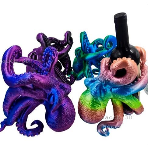 Suporte para garrafa de vinho Polvo Octopus Enfeite Pra Adega