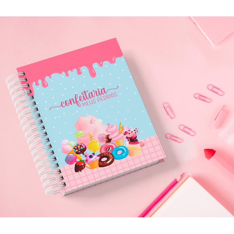 Caderno Boleira pedidos Capa dura A5