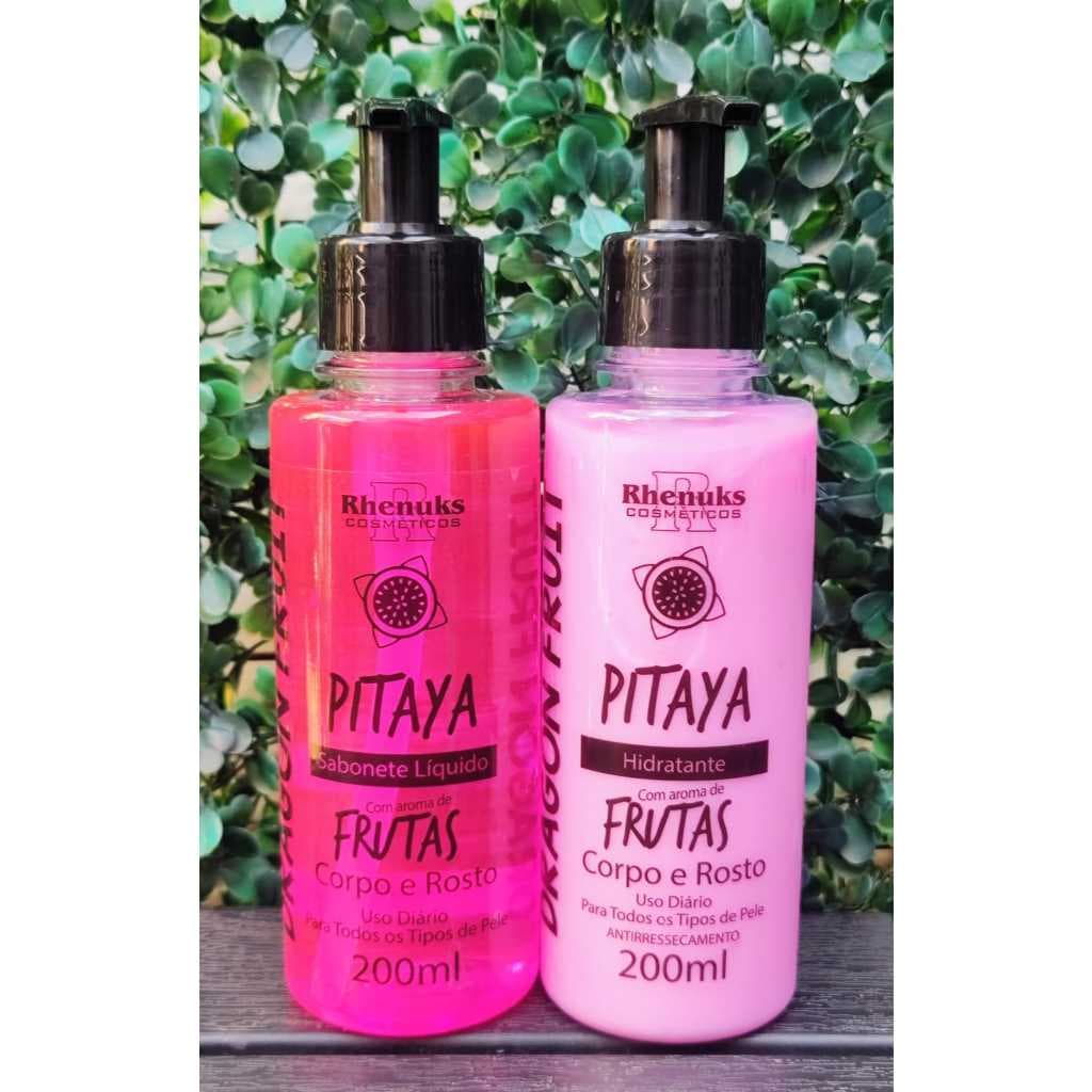 Kit Sabonete Liquido + Hidratante Corpo e Rosto Pitaya
