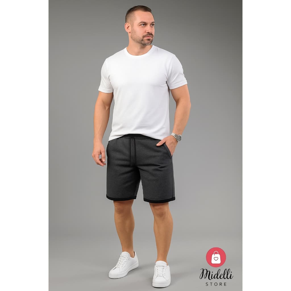 Bermuda de Moletom Masculina Academia Treino M G GG