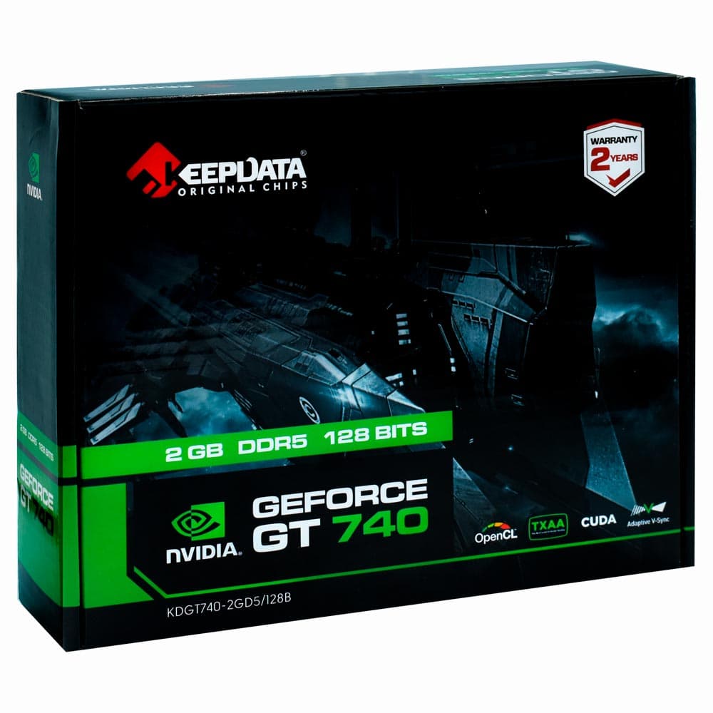 PLACA DE VÍDEO 2GB GT-740 NVIDIA KDGT740 2GD5 DDR5 128BITS KEEPDATA