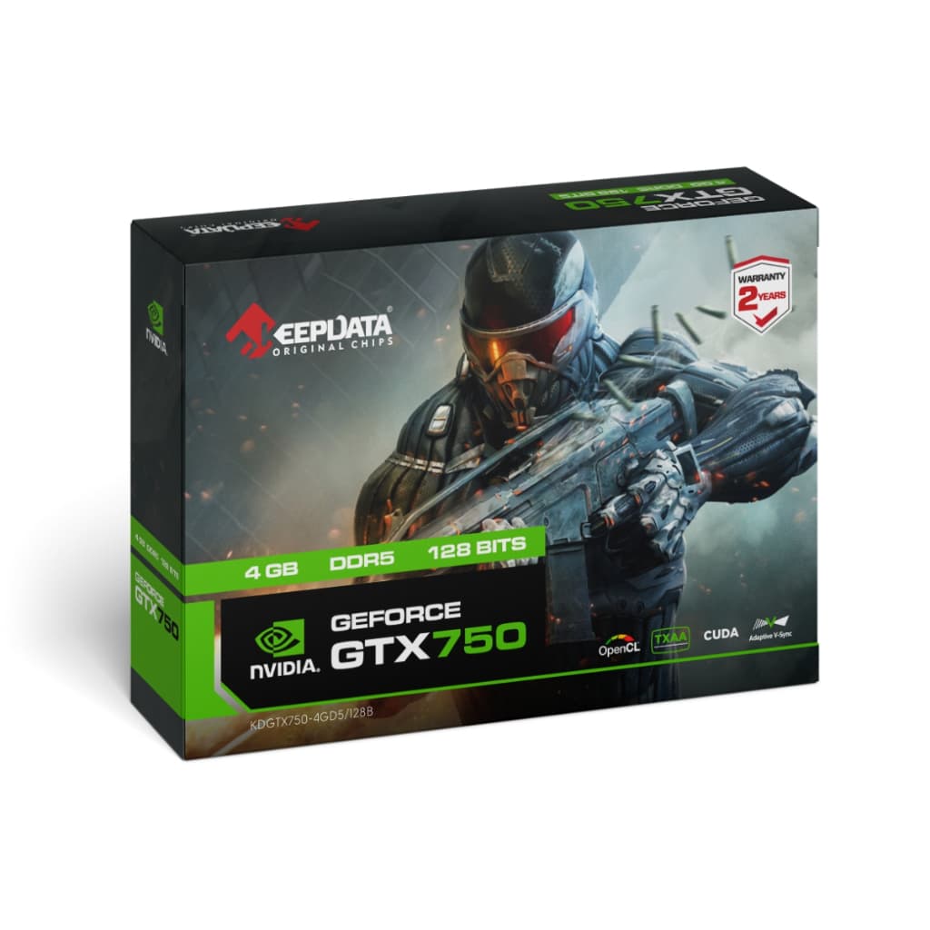 PLACA VÍDEO 4GB GTX-750 NVIDIA KDGTX750 4GD5 DDR5 128BITS KEEPDATA