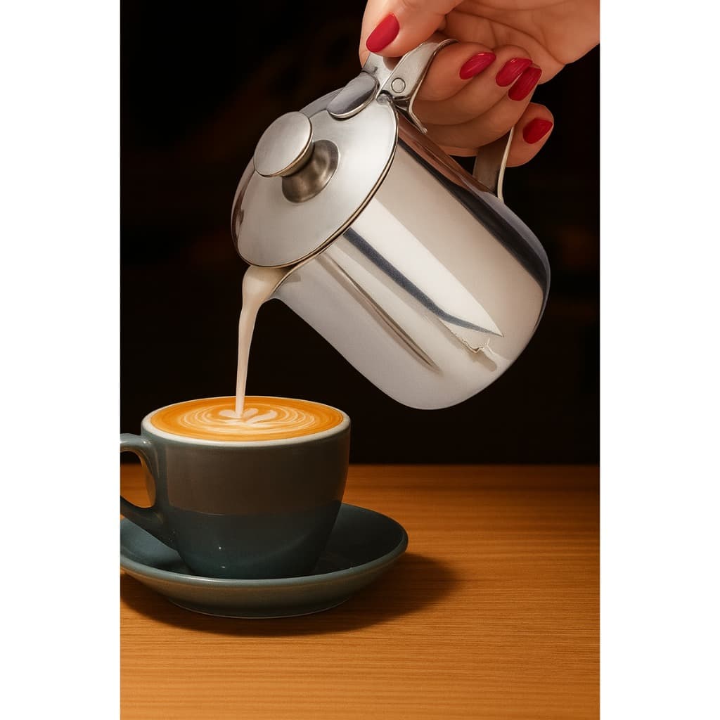Bule De Inox Chaleira Aço Inoxidável com tampa Café Chá Água Cozinha 600ml Decoração Mesa Posta Elegante
