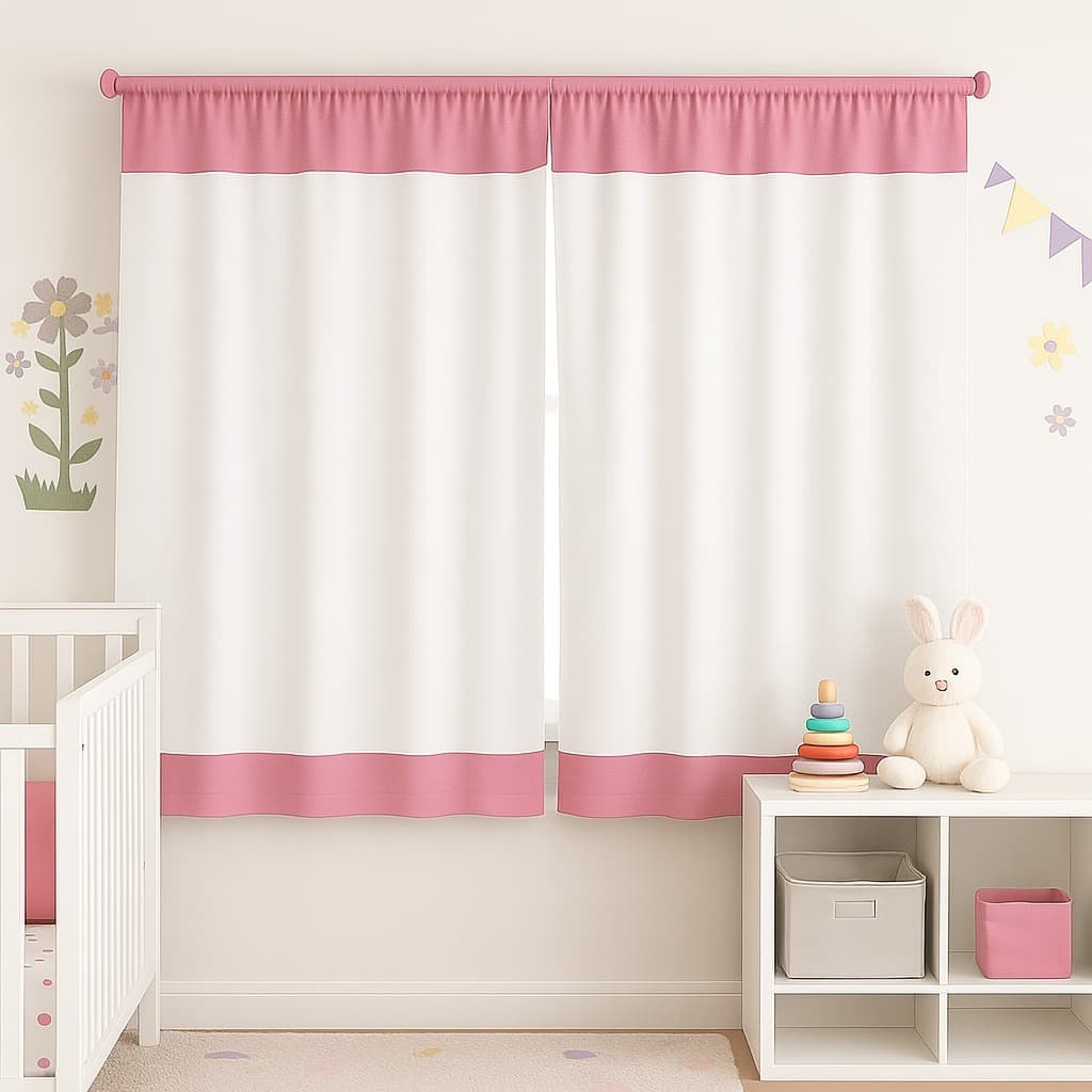 Cortina para Quarto Infantil/ Bebê Menino e Menina 2,15m x 1,40m Várias Cores