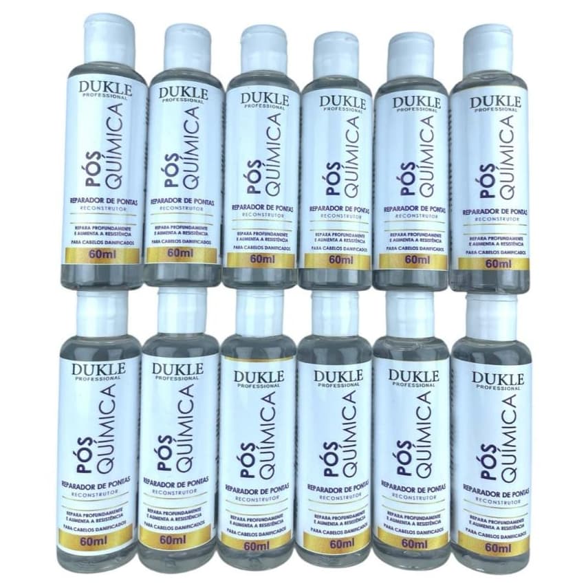 Reparador de Pontas Pós Química Aumenta a Resistência  60ml Dukle 12 Unidades