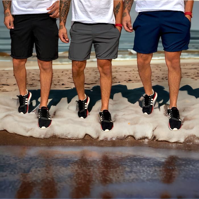 Kit 3 ou 1 Bermudas Shorts Masculina Tactel Mauricinho Estilosa e Confortável Para Exercícios