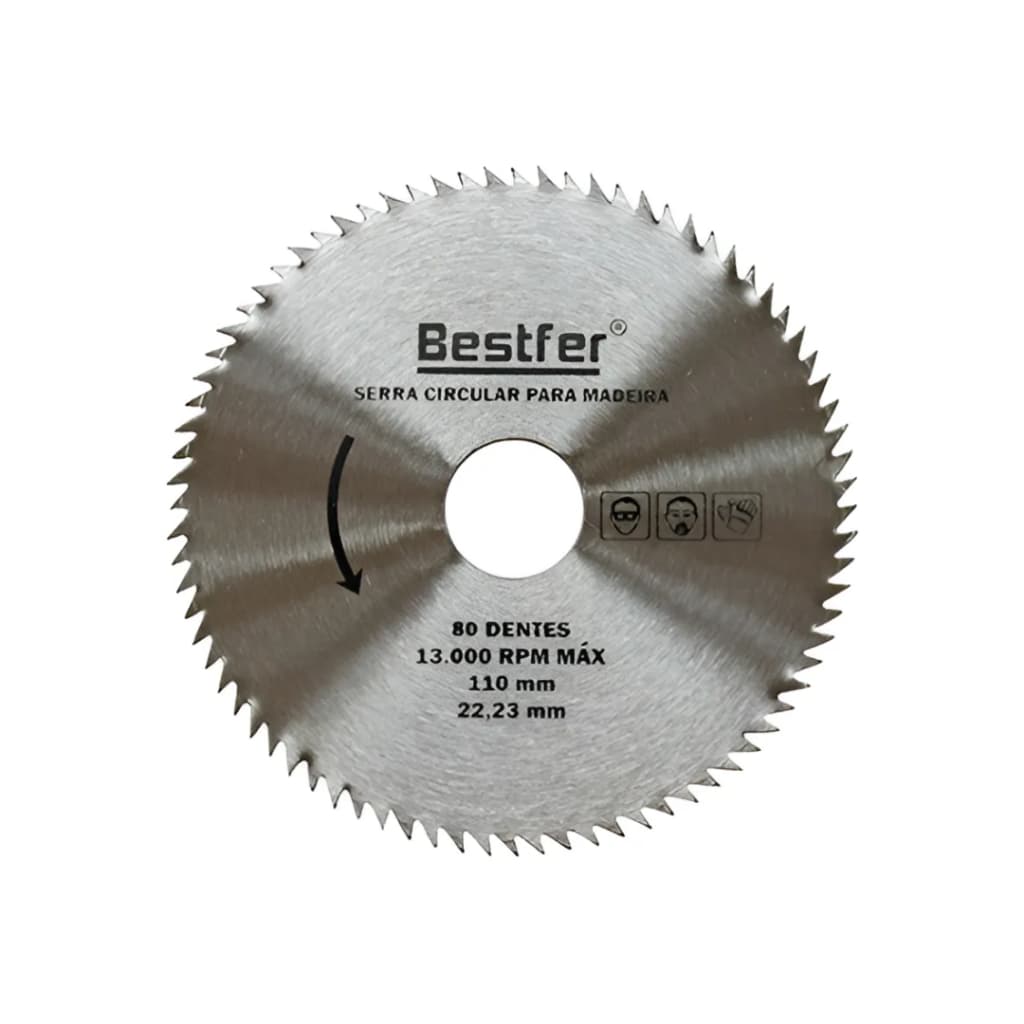 Disco Serra Circular Para Madeira 80 Dentes 4 Polegada 110mm
