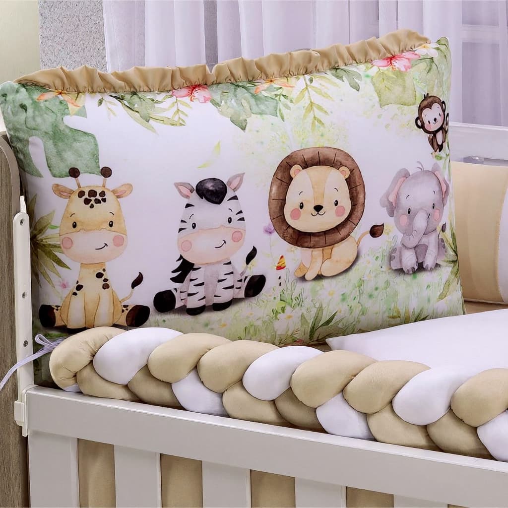 Kit Berço Americano Completo Para Menina e Menino 10 Peças Enxoval Algodão Decorado