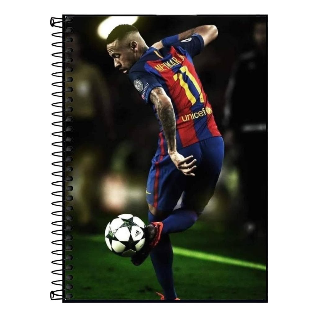 Caderno universitario neymar jr caos perfeito| Design Exclusivo do jogador | 1 a 20 Matérias, Escolar Universitário
