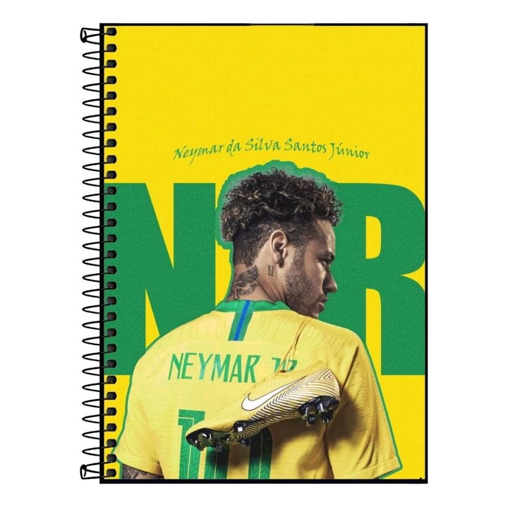Caderno universitario neymar jr caos perfeito| Design Exclusivo do jogador | 1 a 20 Matérias, Escolar Universitário