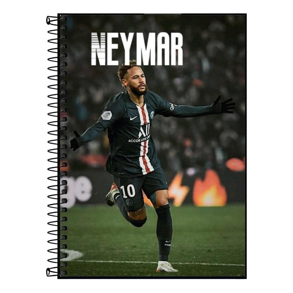 Caderno universitario neymar jr caos perfeito| Design Exclusivo do jogador | 1 a 20 Matérias, Escolar Universitário