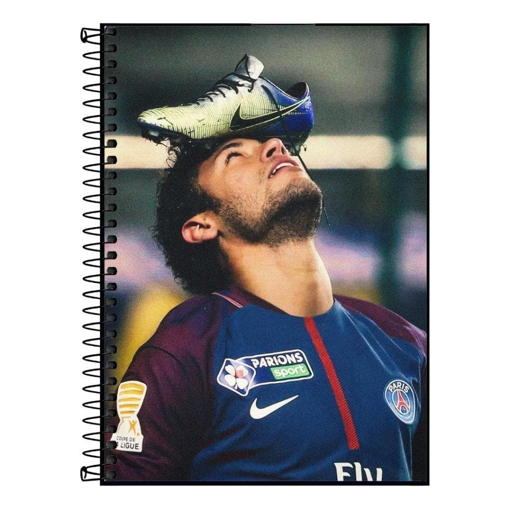 Caderno universitario neymar jr caos perfeito| Design Exclusivo do jogador | 1 a 20 Matérias, Escolar Universitário