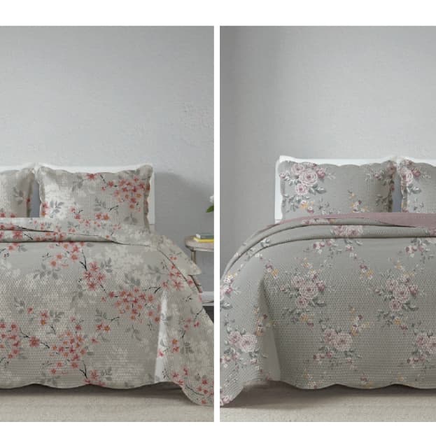 Kit Cobre Leito Dupla Face 3 peças Percal Estampado Dyanjo enxovais verão