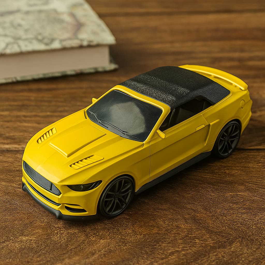 Carrinho Brinquedo Infantil Speed Car Esportivo Amarelo Colecionável Presente para Criança