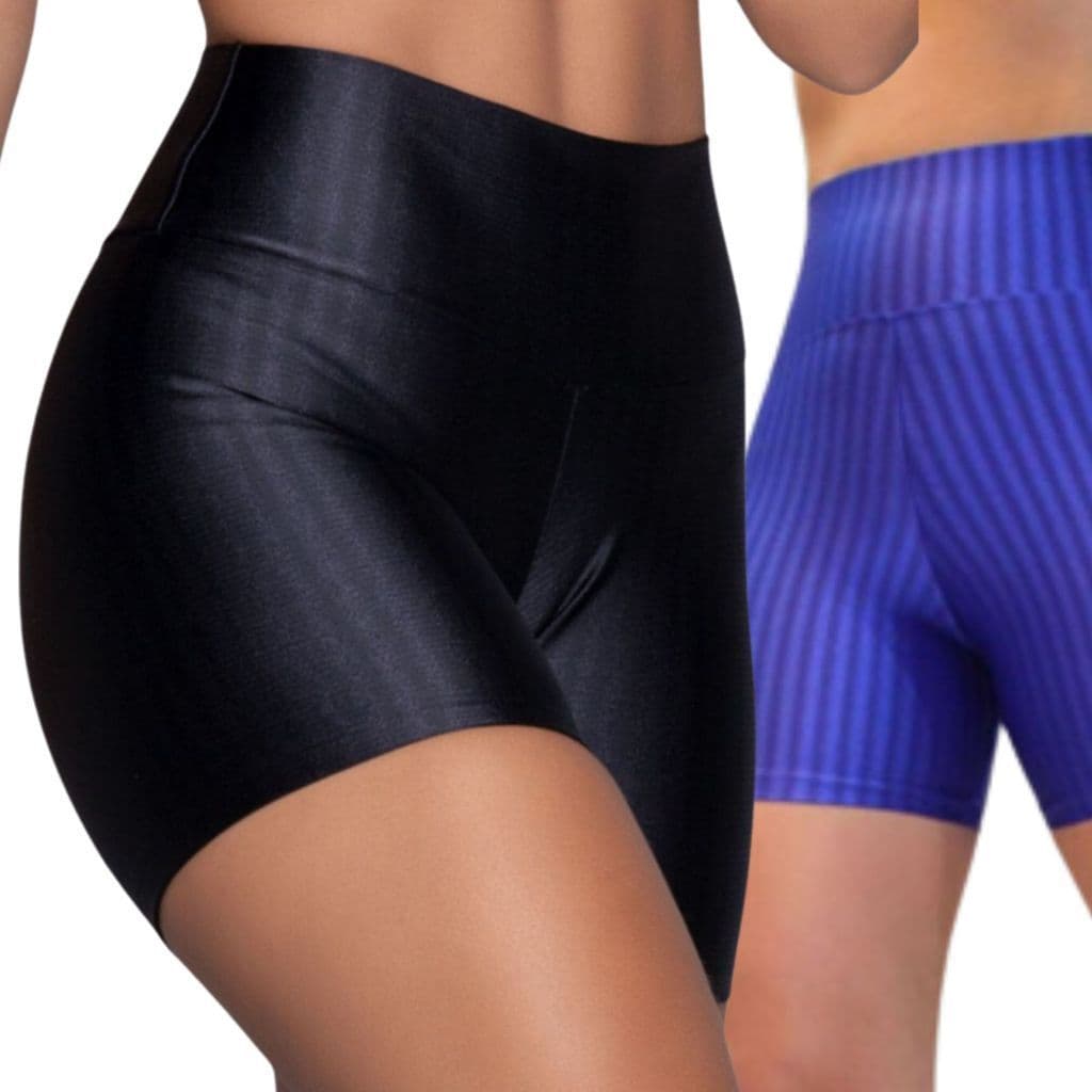 Kit Com 3 Shorts 3D Feminino Meia Coxa Curto Fitness Academia