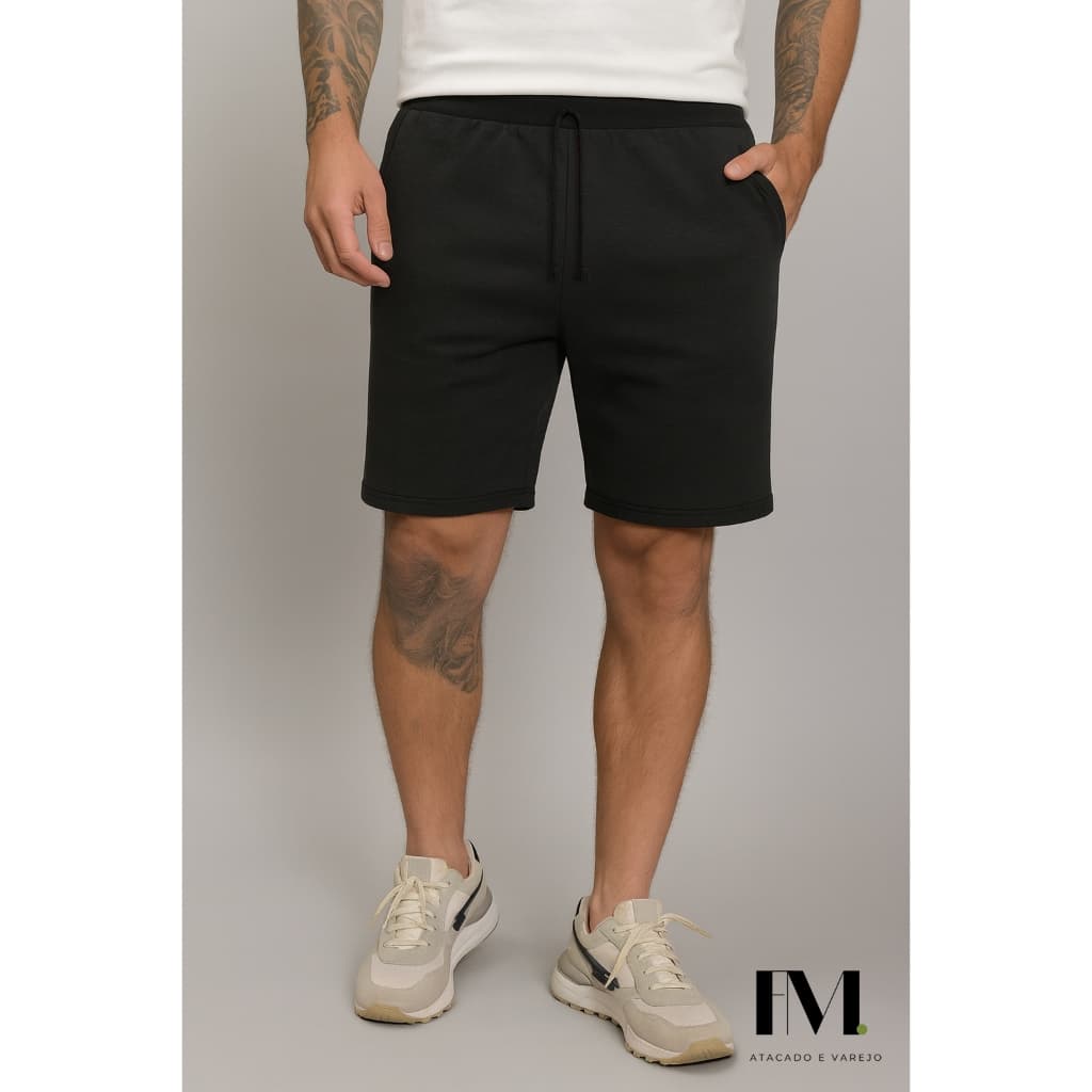 Bermuda Moletom Moletinho Academia Shorts Moleton M ao G3