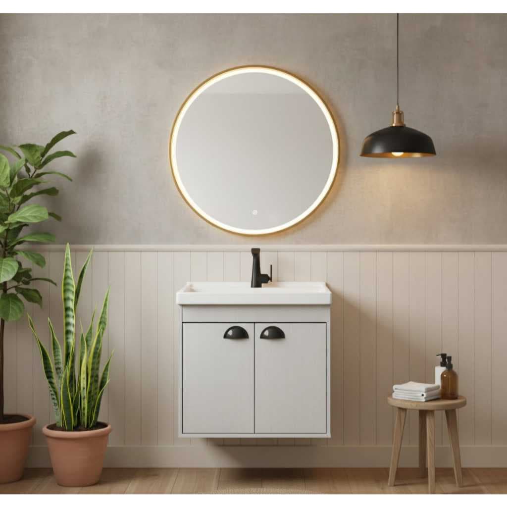 Gabinete para Banheiro 50cm MDF com Cuba