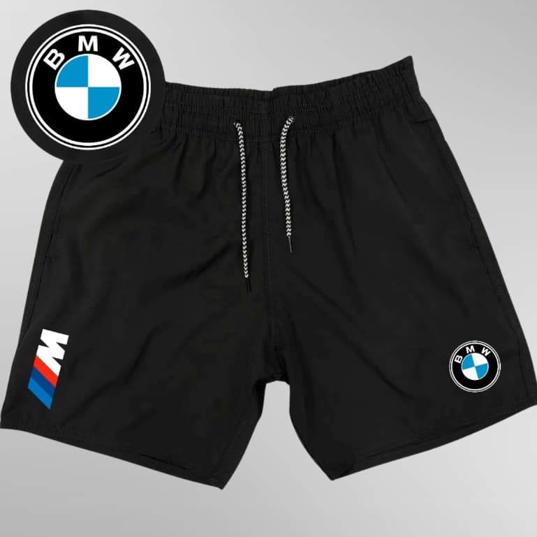 Bermuda Esportiva de Elastano Masculina - BMW 02 - Academia Corrida Skate Basquete Otaku