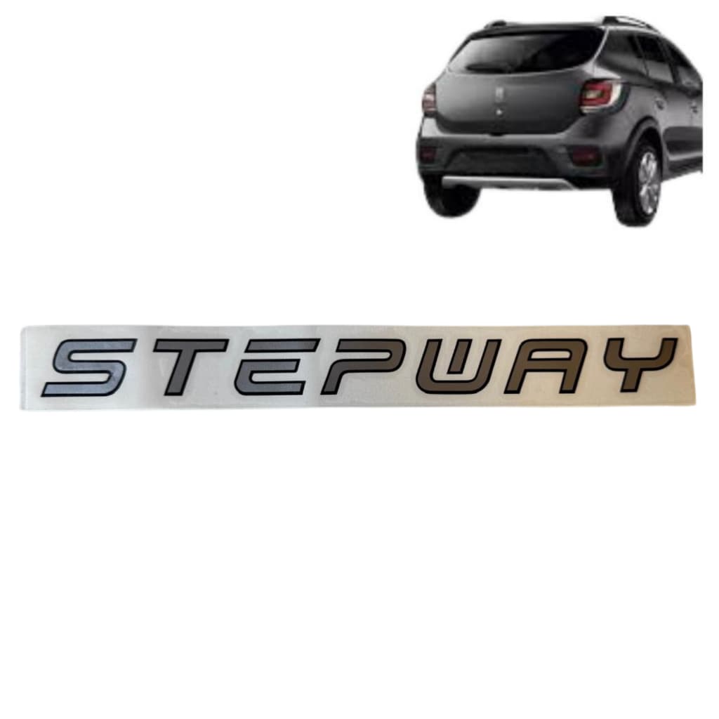 Emblema Adesivo Porta Mala STEPWAY Sandero 2015 a 2020 Adesivo menor