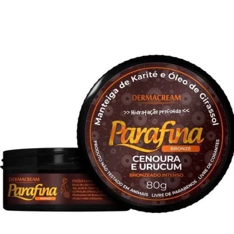 Parafina Bronzeadora Dermacream 80g – Cenoura e Urucum, Bronze Intenso
