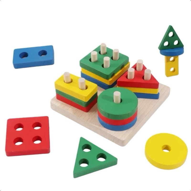 Brinquedo Educativo Pedagógico Montessori Geométrico Didático