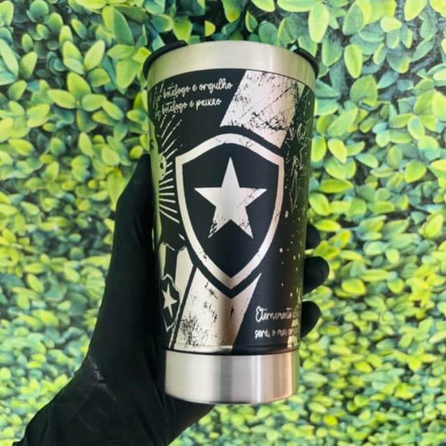 COPO TÉRMICO personalizado a laser  360º BOTAFOGO