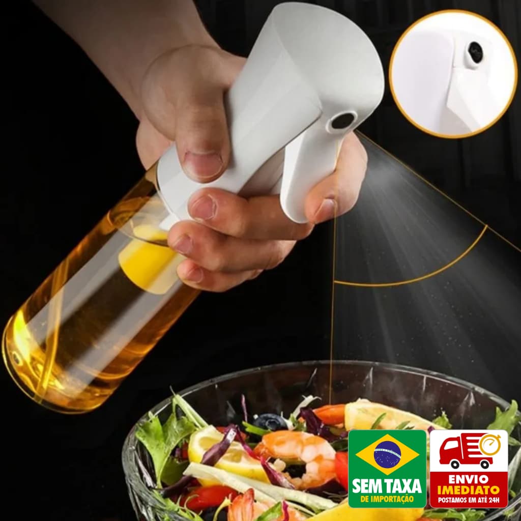 Kit 2 Frasco Spray Borrifador de Vidro 220ml Óleo Azeite Vinagre Pulverizador Cozinha Prático