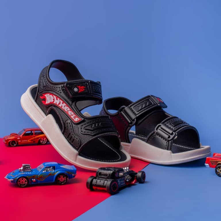 Sandália Infantil Menino Velcro Hot Wheels