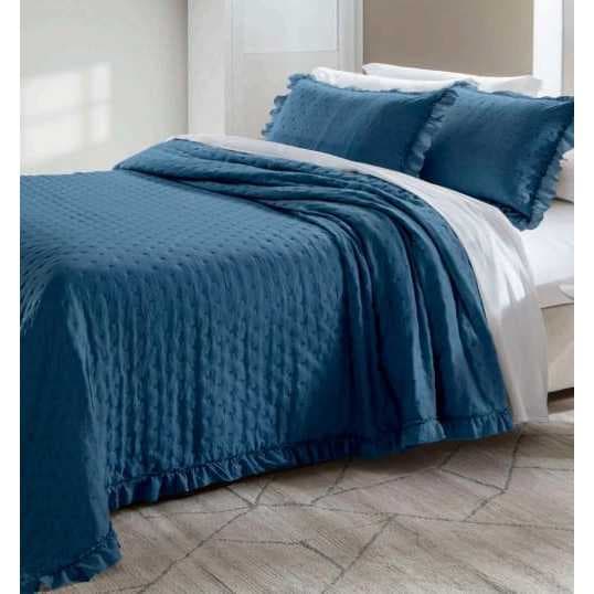 Kit Colcha Cobre Leito Queen 3 Peças Lese 200 Fios Decorativo