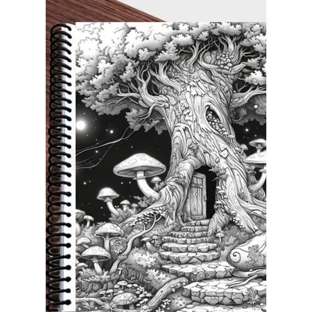 Livro de Colorir Portal Mágico para Adultos - Papel Encadernado 30 Páginas - Edição Criativa e Aprimorada