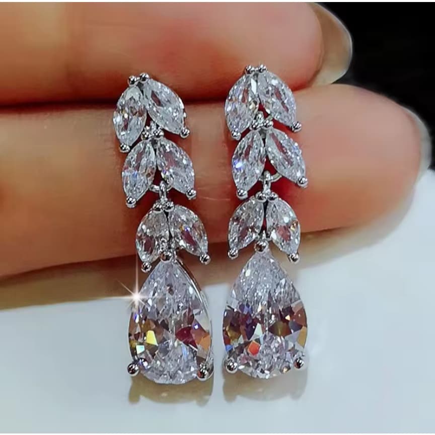 Brincos Feminino Casamento Debutante Festa Brilhante Delicado Zircônia