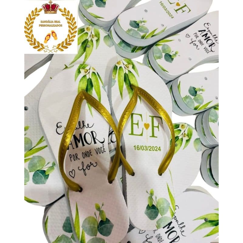 15 PARES DE CHINELO PERSONALIZADO PARA SEU EVENTO (FAZEMOS SUA ARTE)