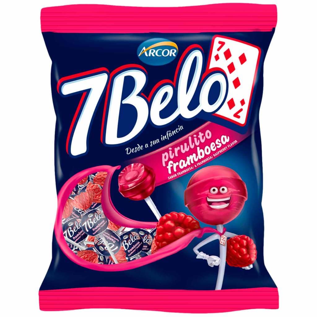 Pirulito 7 Belo  kit com 3 (unidades)Clássico Nostalgia Tradicional Doce pacote C/ 50 UNIDADE-7 BELO