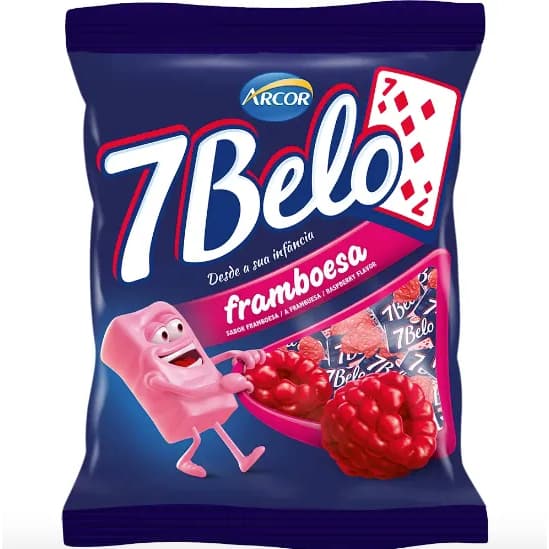 Bala 7 Belo Framboesa Clássica Nostalgia Doce Tradicional Pacote-A DELICIOSA 7 BELO QUEM NÃO LEMBRA?