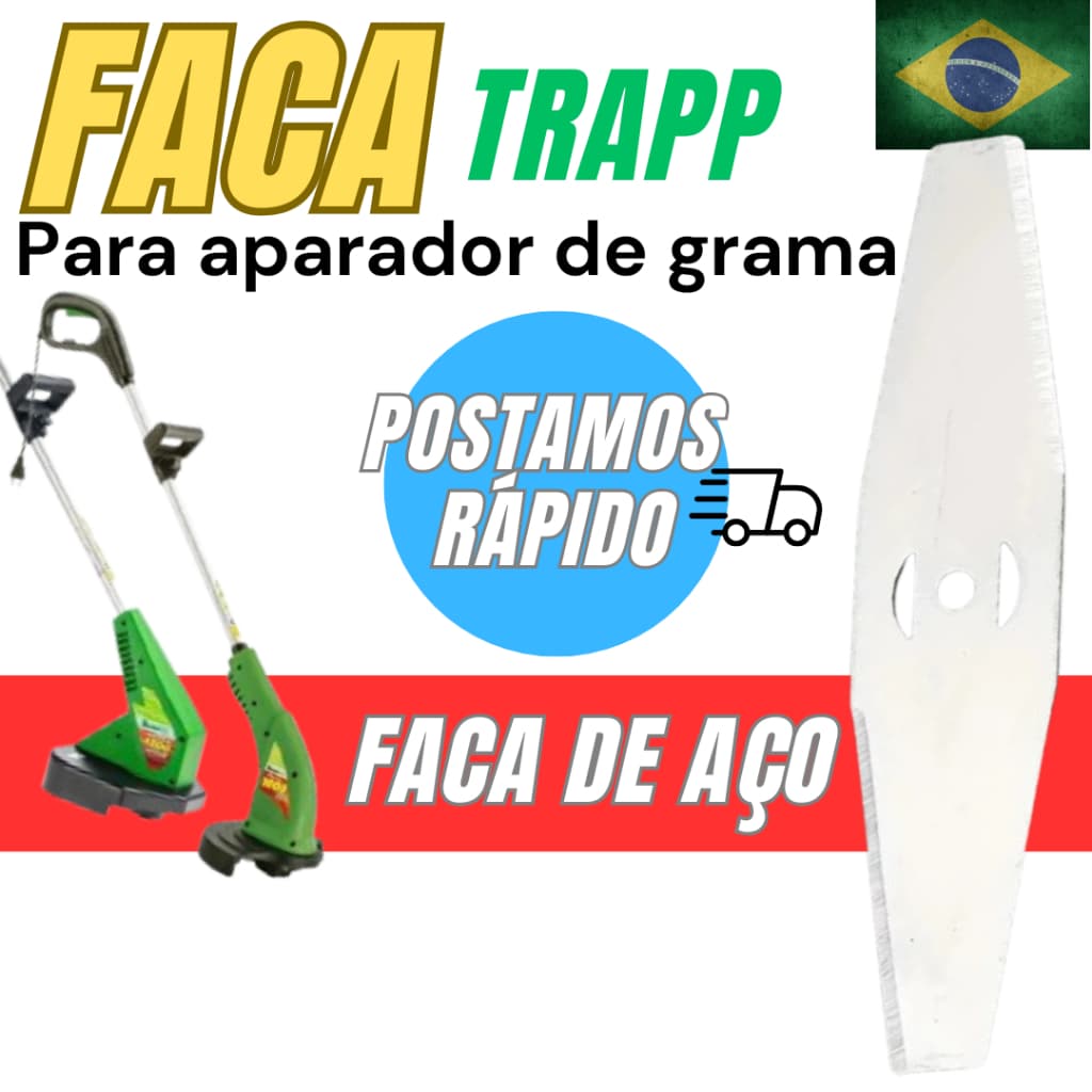 Lâmina para aparador de grama (de aço) com 2 Pontas Faca Para Aparador De Grama Trapp (ver modelos no anúncio)