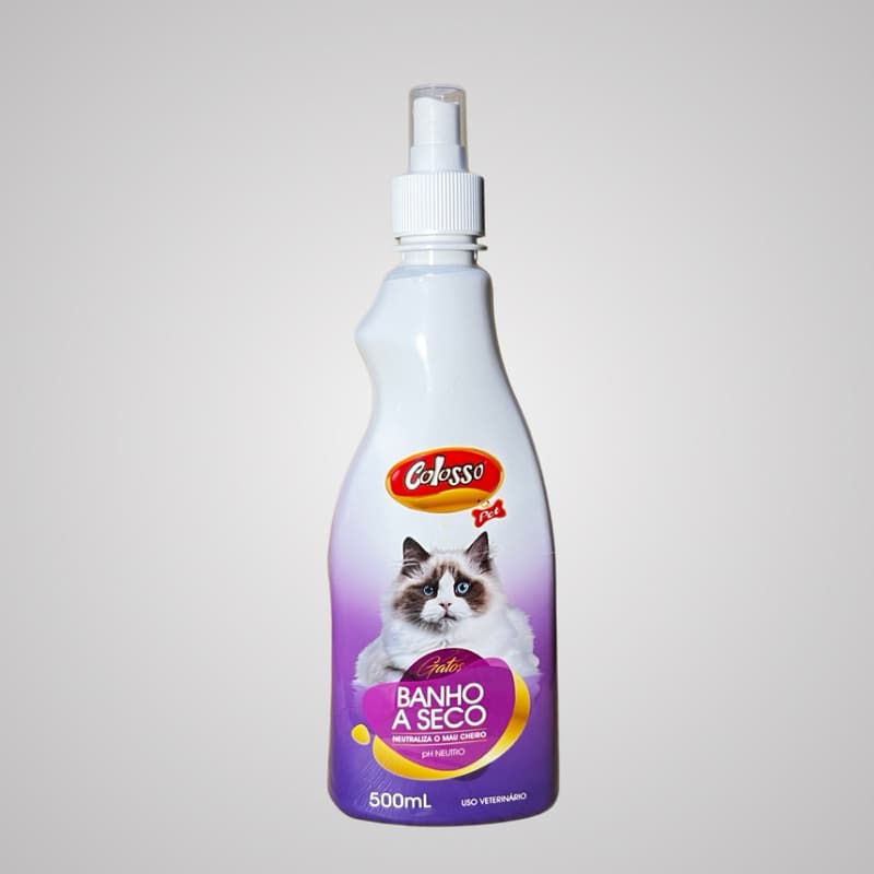 Banho a seco Spray Para Gatos colosso Pet 500ml