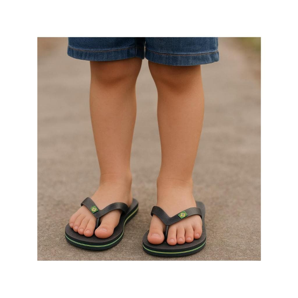 32 pares Chinelo Infantil Masculino/Feminino Borracha tiras com bandeirinha