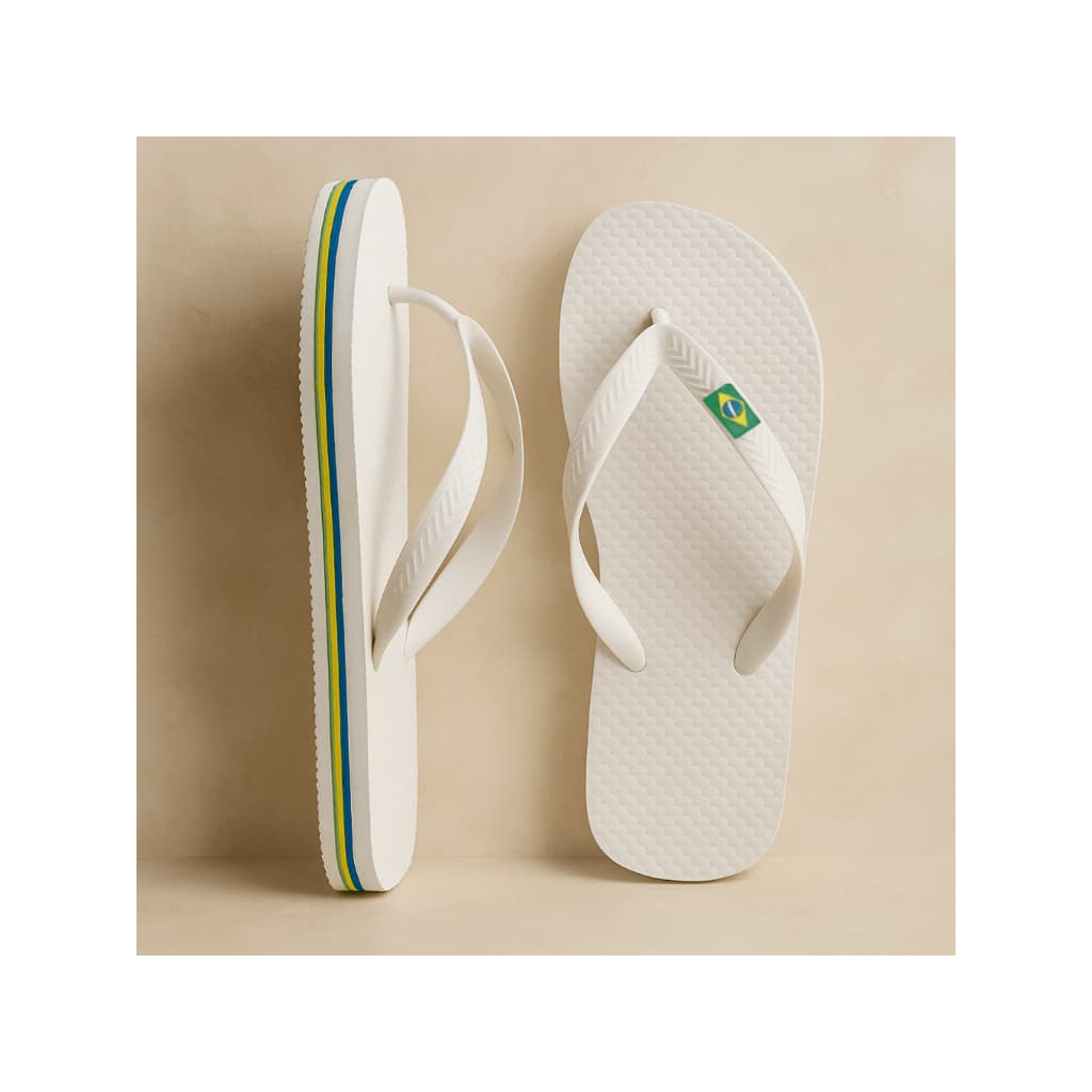 Kit 40 Pares Chinelo de Dedo Brasil Bandeirinha Unissex Clássico Borracha Envio Imediato