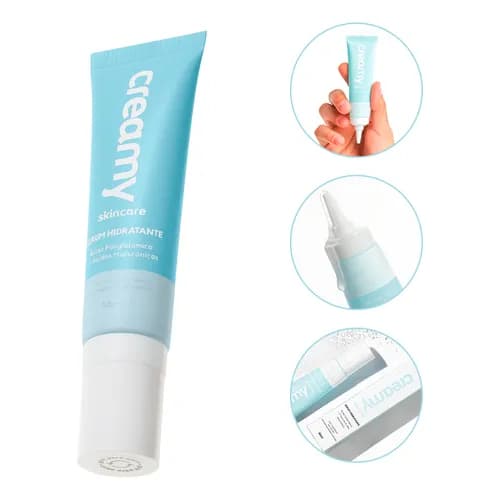 Sérum Hidratante Creamy | 3 Ácidos Hialurônicos + Ácido Poliglutâmico Hidratação Sem Pesar
