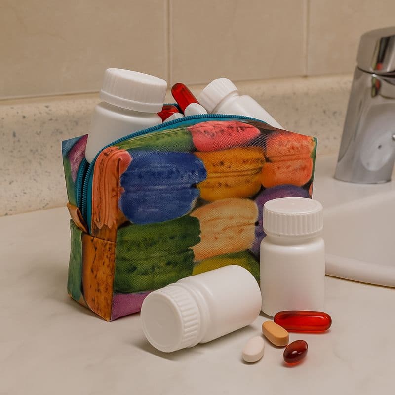 Mine nécessaire bolsa box farmacinha do bebê ou adulto multiuso absorventes remédios