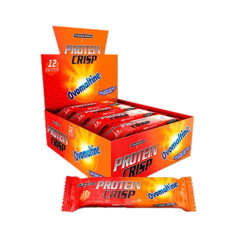Ovomaltine Protein Crisp - Caixa 12 unidades — Barra Saborizada 45 g (Display c/ 12 unidades)