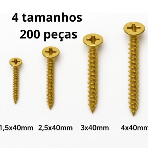 kit parafuso para madeira Philips chipboard marcenaria MDF parafusos para Móveis
