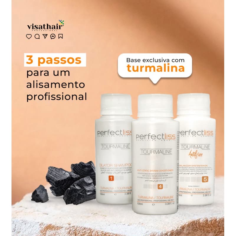 Kit Progressiva Perfect Liss Antifrizz - VISAT HAIR - 3 x 100 ml