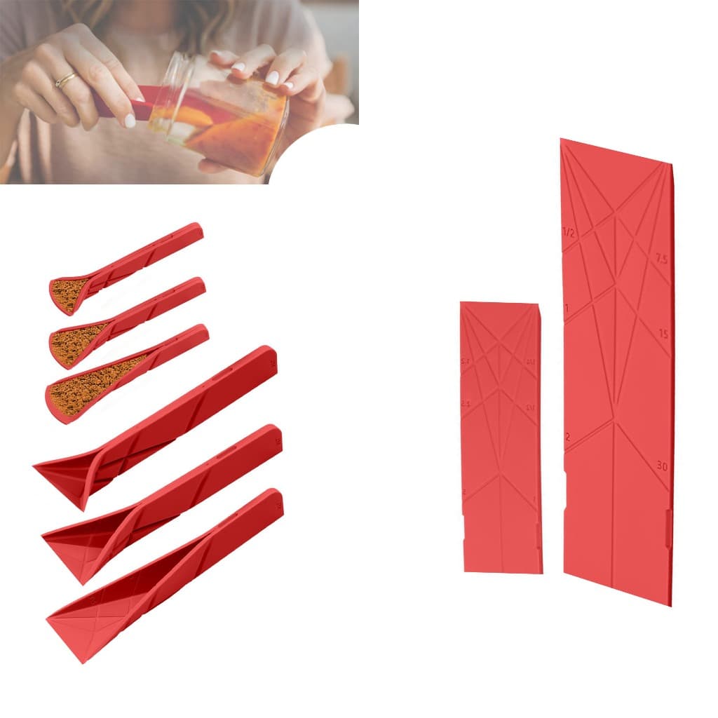 Colheres de Medição Magnéticas Dobráveis 3 em 1 - Silicone, Design Plano e Dobrável, para Cozinha，Seguras para Alimentos