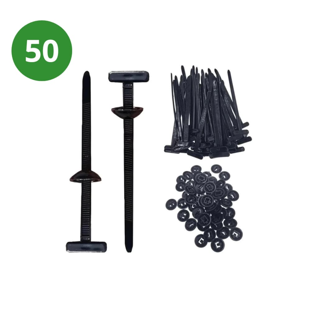 50 Peças De Abraçadeiras, Fivelas, Pinos De Passagem, Reparo De Carros, Abraçadeiras Universais De Nylon preto
