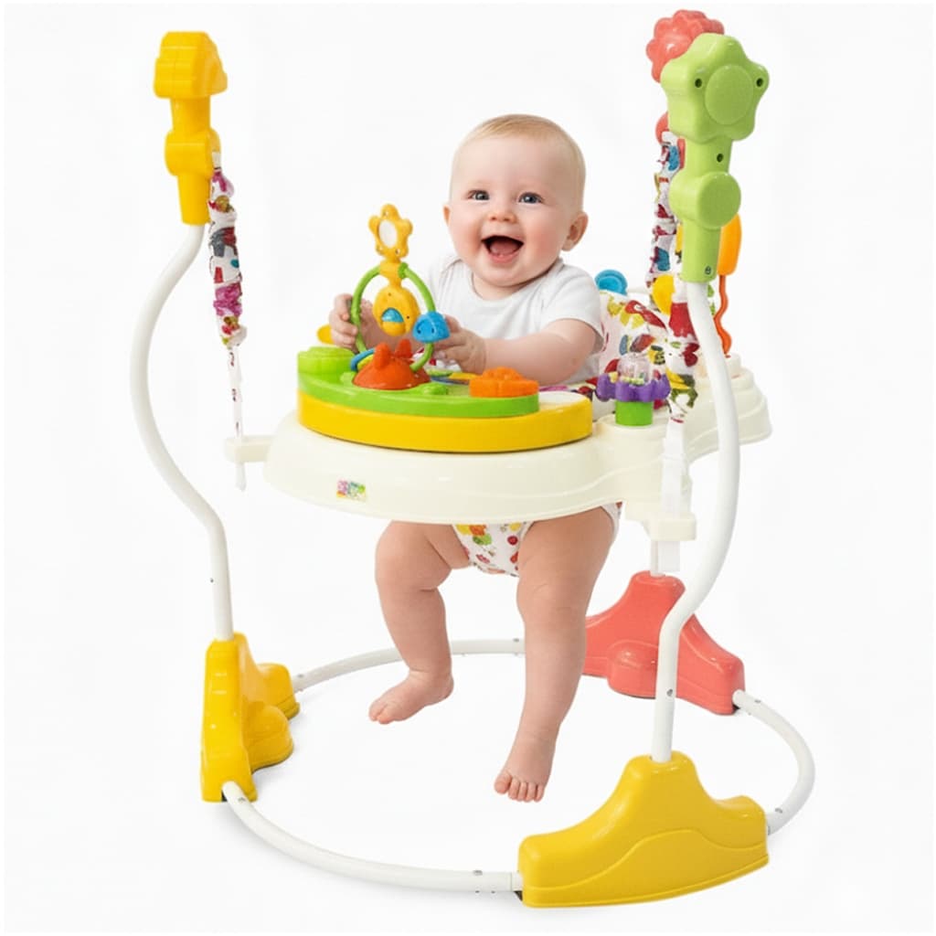 Brinquedo Pula Pula e Jumper 360º Bebê Infantil Centro Atividades com Luz e Som Andador 6+ meses