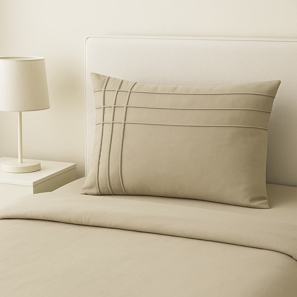 Capa de Travesseiro Luxo  Suede Drapeada  50x70cm Decorativo