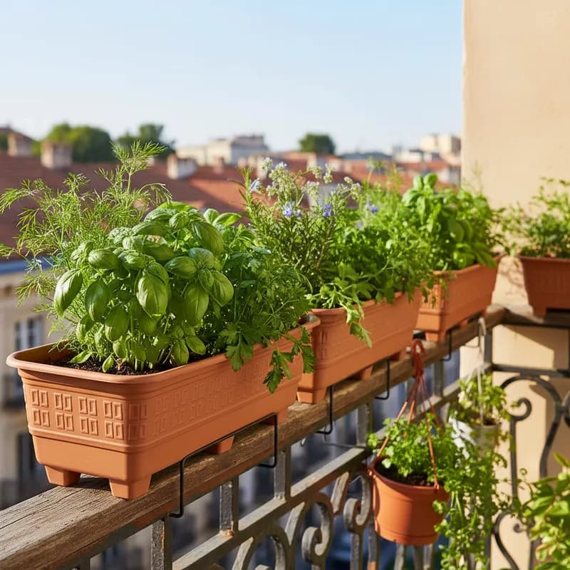 Vaso de Flores 10uni Floreira Grande Resistente Reforçado Retangular Jardim Varanda Decoração Plantas