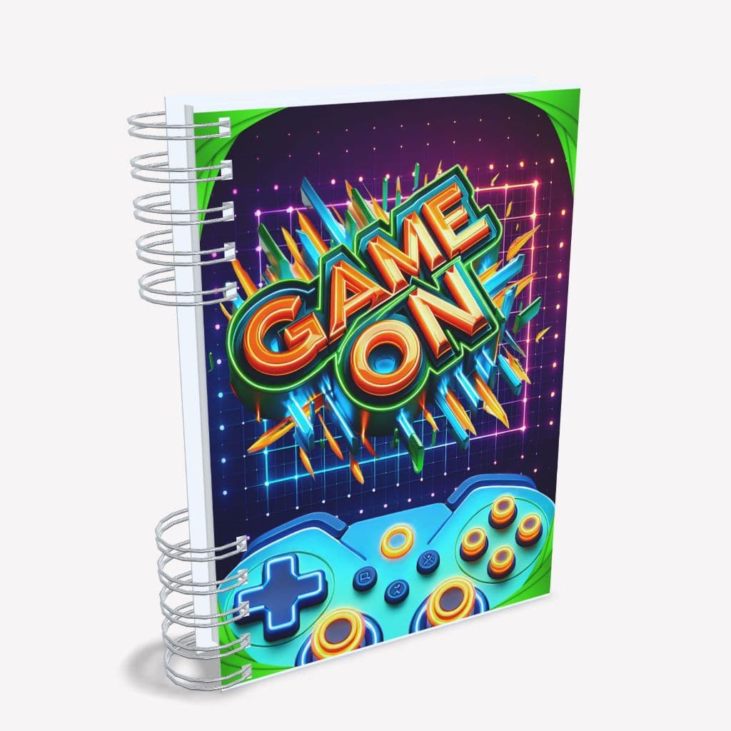 Caderno Escolar Gamer/  Gamer Permanente/ Caderno de Anotaçoões 160 páginas
